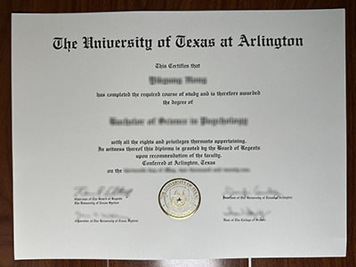 University of Texas at Arlington diploma
