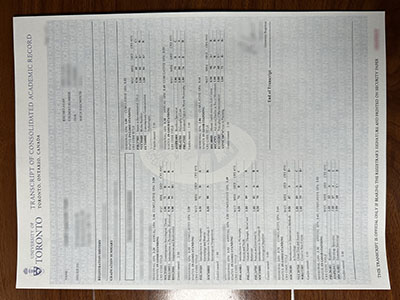 University of Toronto transcript