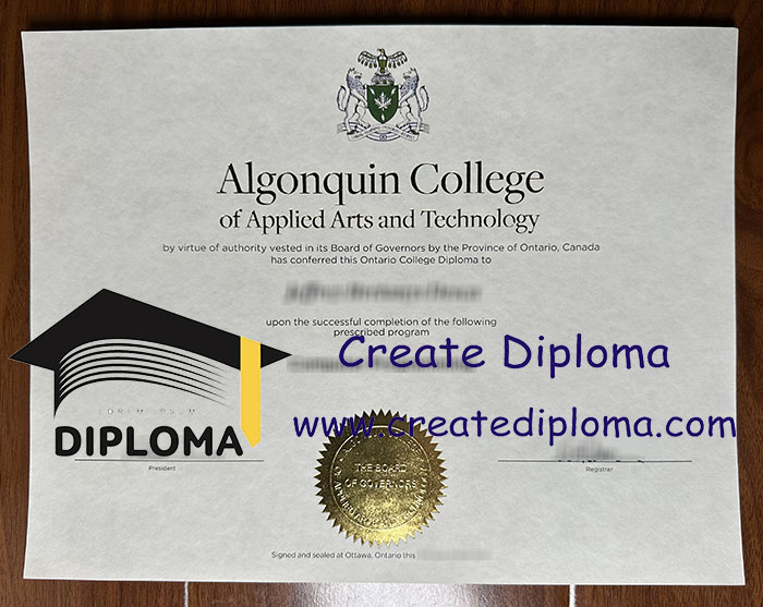 Algonquin College diploma