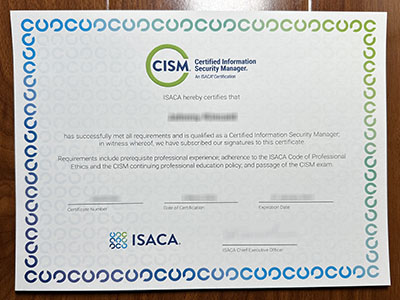CISM certificate