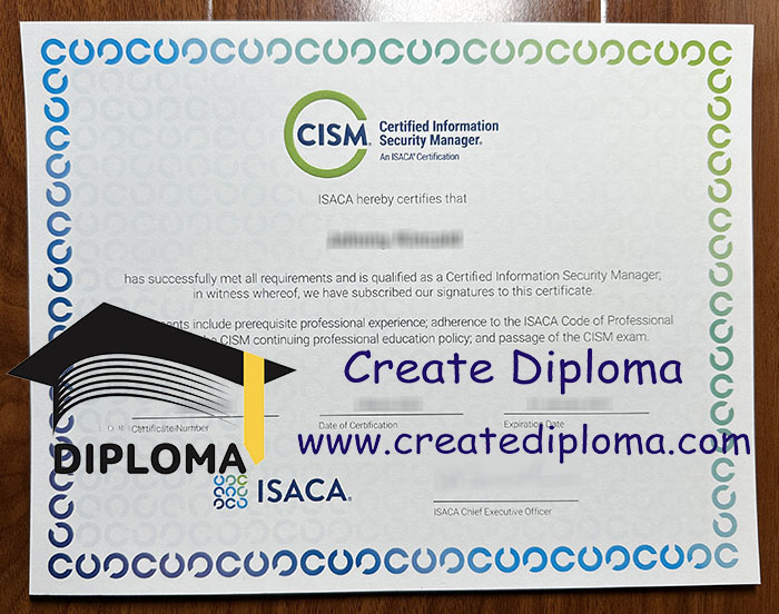 CISM certificate