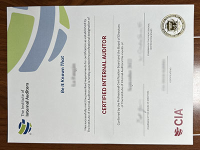 Certified Internal Auditor (CIA) certificate