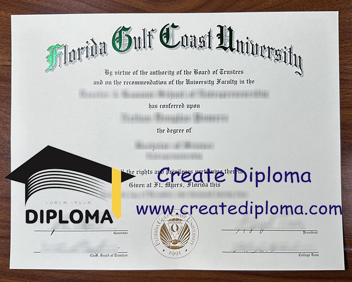 Florida Gulf Coast University diploma