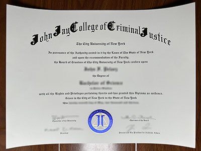 John Jay College of Criminal Justice diploma