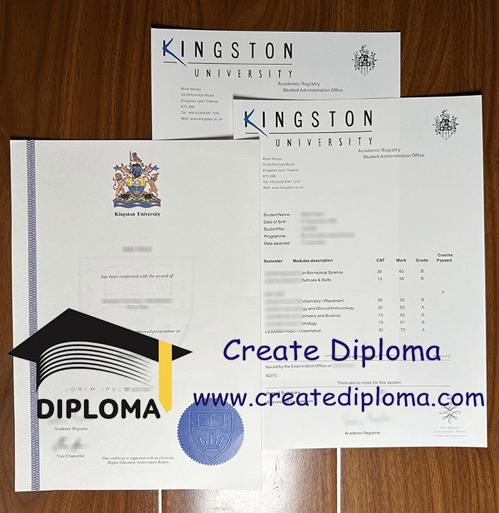 Kingston University degree and transcript