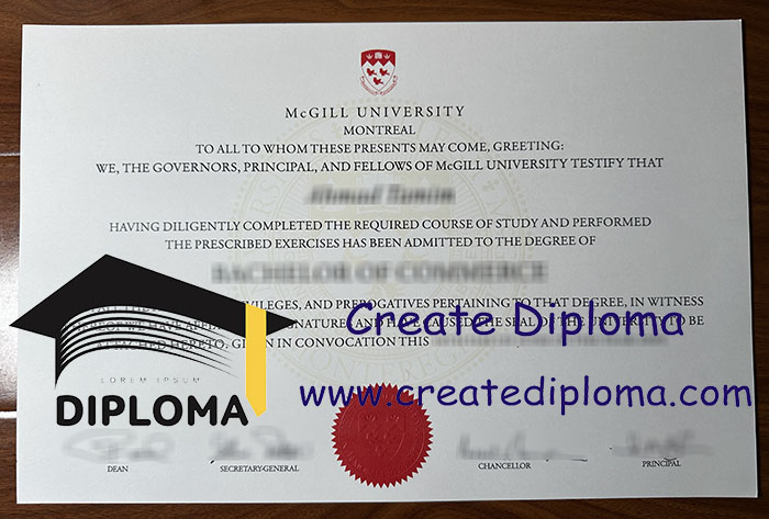 McGill University diploma