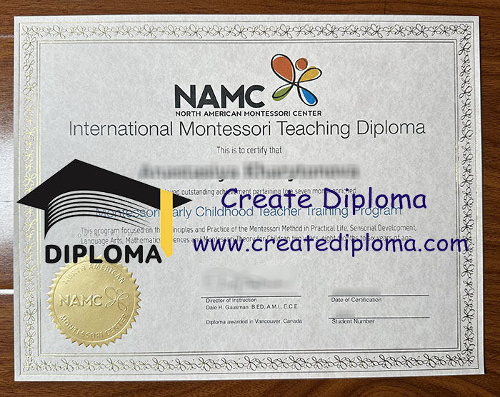 North American Montessori Center Certificate