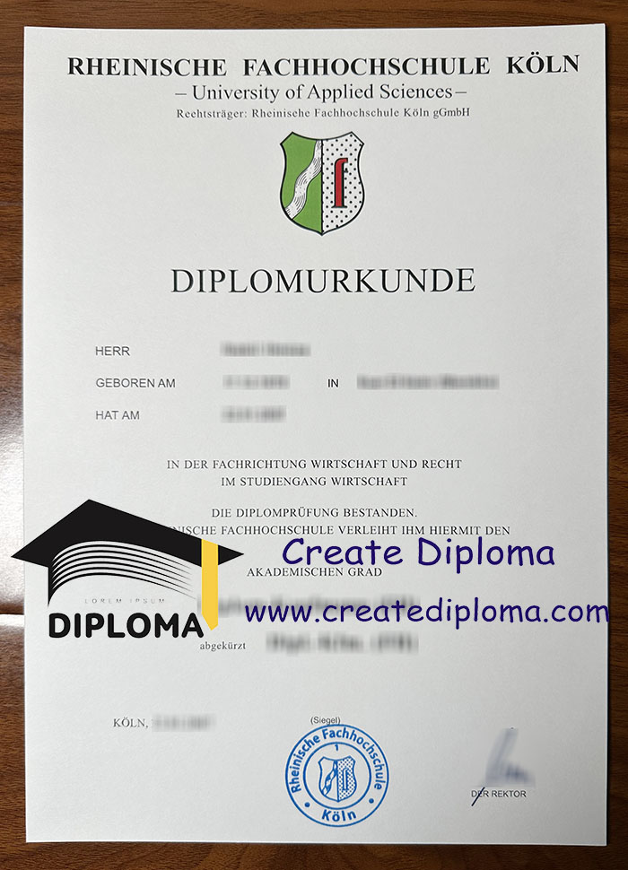 Rheinische Fachhochschule Köln diploma