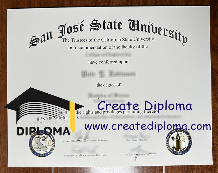 San Jose State University diploma