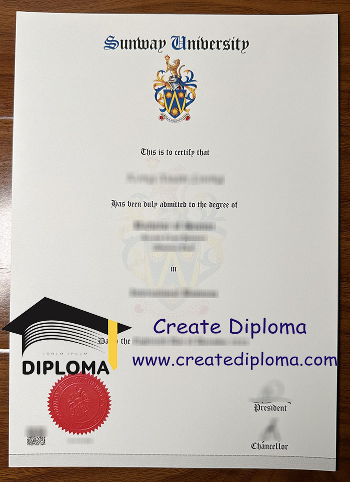 Sunway University diploma