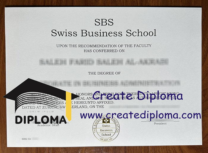 Swiss Business School diploma