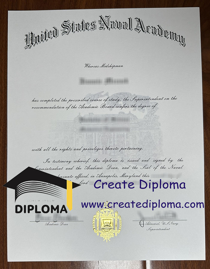 United States Naval Academy diploma