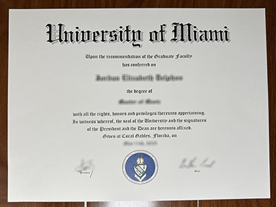 University of Miami diploma