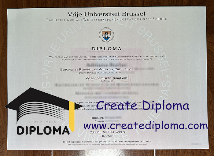 Vrije Universiteit Brussel diploma