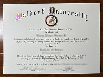 Waldorf University diploma