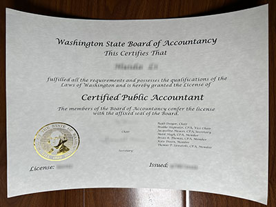 Washington State CPA certificate