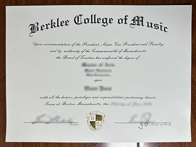 Berklee College of Music diploma
