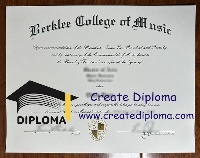 Berklee College of Music diploma