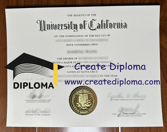 University of California Santa Cruz diploma