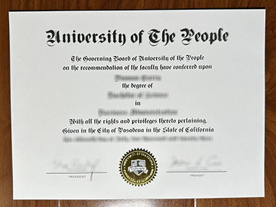 University of The People diploma